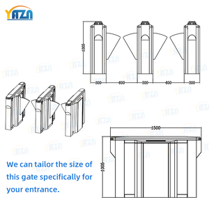 ระบบประตูทางเข้าแบบเงียบเปิดได้ใน 0.2 วินาที ขนาด 1500 มม. ดีไซน์หรูหรา สีสันสวยงาม เหมาะสำหรับฟิตเนสระดับพรีเมียม พิพิธภัณฑ์ศิลปะสมัยใหม่ และแกลเลอรี - Product Image 5