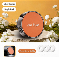 Diffuseur de parfum pour voiture avec clip et logo personnalisé, avec 3 recharges parfumées, accessoires de décoration intérieure de voiture