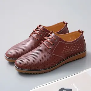 Zapatos informales de vestir para hombre, calzado Formal, de moda, de cuero PU, estilo británico, negro, marrón, azul, punta estrecha, para negocios y boda