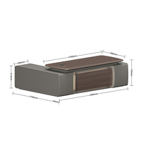 Bureau de direction Sanxin Boss, bureau de direction moderne et luxueux pour PDG et président, bureau d'ordinateur en bois sur mesure