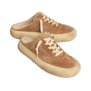 Chaussures décontractées rétro respirantes en daim de vache pour hommes et femmes, à semelle épaisse et amortissante, à enfiler, pour le printemps et l'automne - Product Image 1