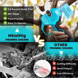 Sécateur électrique sans fil 20V professionnel, batterie lithium, <span class=keywords><strong>pour</strong></span> arbres de jardin, lames en acier SK5, avec poignée en caoutchouc TPR - Product Image 5