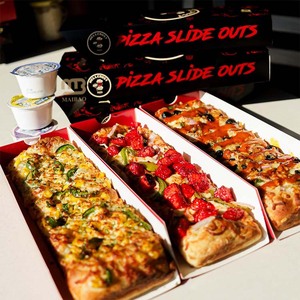 Boîtes alimentaires en papier kraft noir imprimé à emporter boîtes sucrées rectangulaires coulissantes boîtes de cuisson coréennes personnalisées de 25cm pour gâteaux/pizza/sushi - Product Image 5