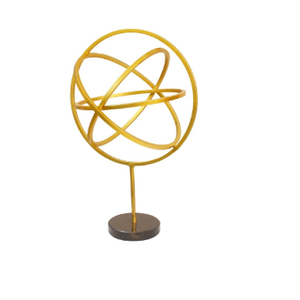 Adorno de hierro de estilo nórdico, decoración de Metal, diseño de Arte de lujo, Base Rectangular de mármol, decoración de vajilla, sala de estar moderna - Product Image 5