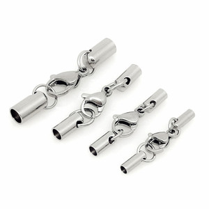 Fermoirs tubulaires en acier inoxydable Anno Jewelry, 4 pièces, pour bracelets, colliers, fabrication de bijoux DIY - Product Image 1