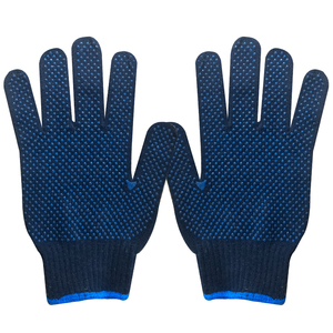 laboral productos de PVC adhesivo de doble cara de tejer algodón anti-slip seguridad guantes de trabajo de ventas - Product Image 2