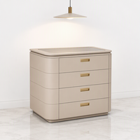 Dressing autoportant noir minimaliste avec îlot central et tiroirs – Meuble de rangement moderne pour chambre à coucher
