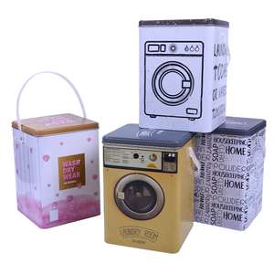 Hộp Thiếc Vuông Tùy Chỉnh Phổ Biến Để Đựng Bột Giặt Hộp Thiếc Rỗng Chất Tẩy Rửa Có Tay Cầm Bằng Nhựa Hộp Thiếc Tùy Chỉnh - Product Image 4