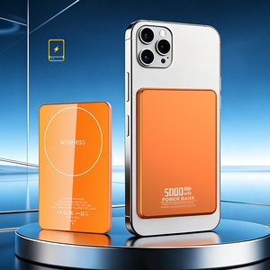 Card <b>Sized</b> Light weight Magnetic Power Bank 5000mAh 7.5mm Wired PD 22.5W 15W Wireless Power Wireless Magnetic Power Bank - Product Image 3