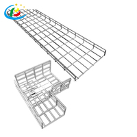 Bac à câbles en treillis métallique zingué, panier de rangement pour câbles électriques, support de câblage industriel robuste, bac en treillis pour dissipation thermique