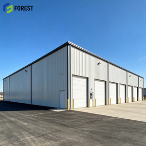 Entrepôt commercial modulaire préfabriqué à grande portée en acier, installation de distribution de marchandises commerciales robuste - Product Image 1