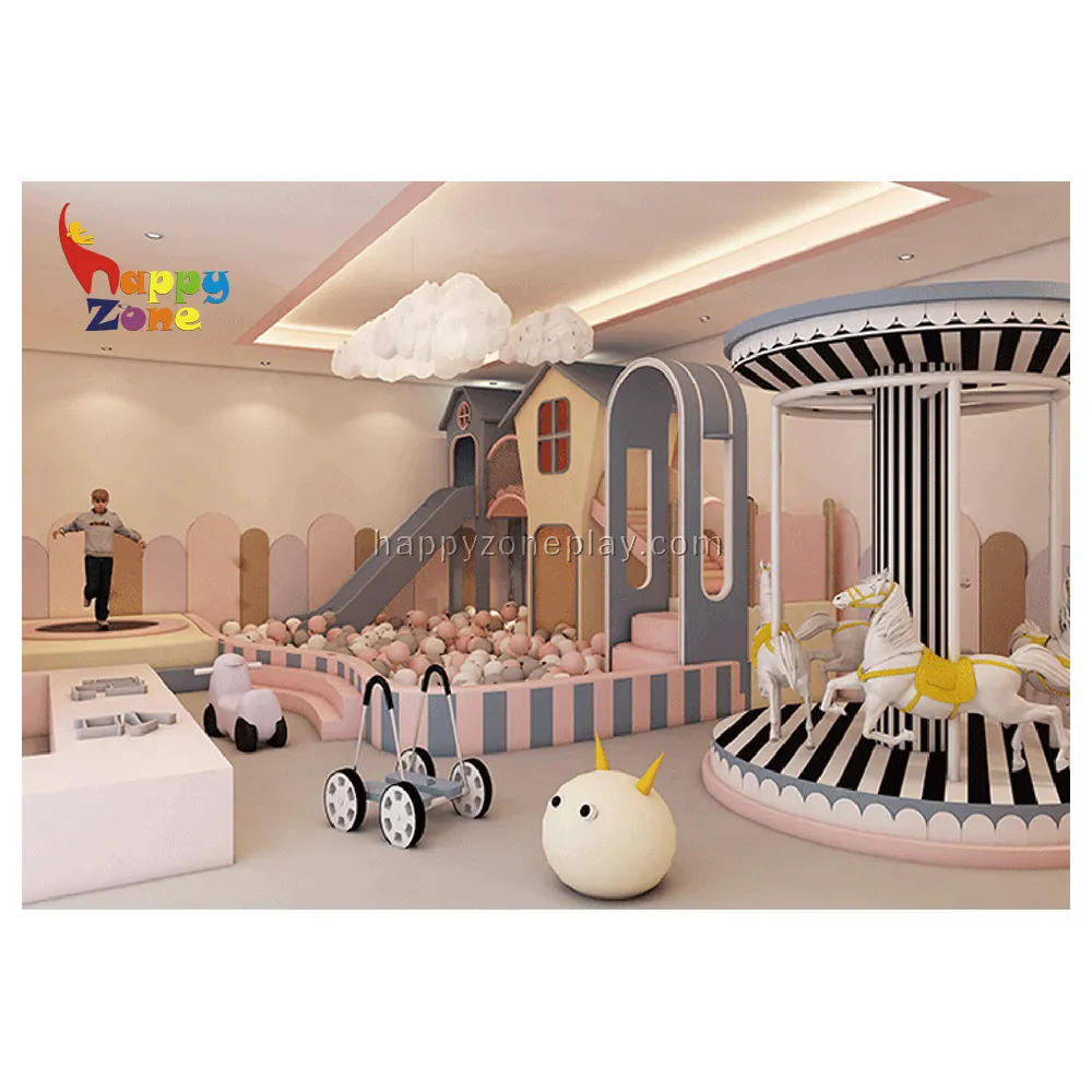 High End Small Indoor Play Soft Play with Ball Pool and Slides for Indoor playground restaurant and early education center