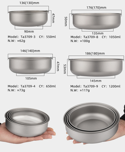 Rover 纯钛双层隔热环保无毒超轻餐具套装，用于盛汤、米饭、麦片 - Product Image 3