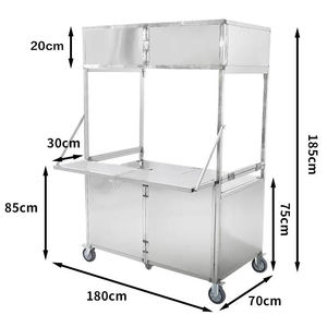 Snack máy thương mại xách tay đường phố ráp thực phẩm giỏ hàng trên bánh xe - Product Image 4