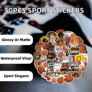 Pegatina de Vinilo Deportiva con Frase Inspiradora, Regalo para Jugadores de Baloncesto, Decoración Impermeable para Fiestas - Product Image 2