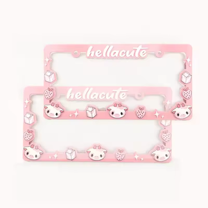 Marco de Matrícula de Coche con Diseño Personalizado de Alta Calidad, Cubierta de Matrícula de Coche con Logotipo en Relieve, Marco de Matrícula de Coche con Diseño de Anime de Dibujos Animados - Product Image 1