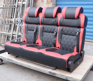 Asiento de Coche de Cuero de Alta Calidad de Fábrica, Convertible en Cama, Diseño Impermeable que Ahorra Espacio <span class=keywords><strong>para</strong></span> RV, con Portavasos y Bolsillo Lateral - Product Image 1