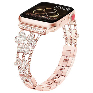 Shamrock สายนาฬิกาแฟชั่นสำหรับ <span class=keywords><strong>applewatch</strong></span> ทุกซีรีส์38/40/41มม. 42/44/45/49มม. สายสแตนเลสสตีลอเนกประสงค์ - Product Image 1