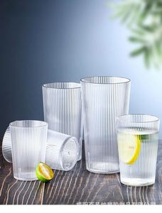 Gobelet à café en plastique transparent en acrylique givré incassable avec logo personnalisé pour restaurant - Product Image 2