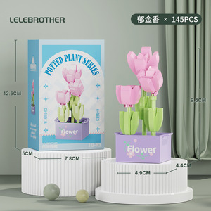 Plastique ABS compatible pour briques, jardinières à succulentes, bouquets de fleurs préservées, fleurs de roses, <span class=keywords><strong>d</strong></span>écorations à assembler de la série Filles - Product Image 5