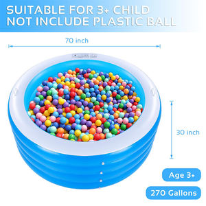 Grande <span class=keywords><strong>piscine</strong></span> gonflable ronde et profonde 70x30 pouces, <span class=keywords><strong>piscine</strong></span> familiale pour adultes avec poignées, pour l'extérieur, le jardin, jeux aquatiques - Product Image 5