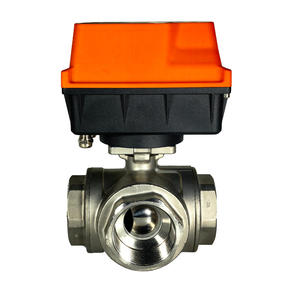 บอลวาล์วสแตนเลสสตีลมอเตอร์อัจฉริยะ3ทางควบคุมการไหลของน้ำระยะไกล RS485 24V ควบคุมการไหลตามสัดส่วนผ่านการรับรอง CE - Product Image 2