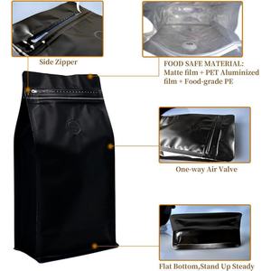 Bolsas de Papel Mate con Cierre Zipper para Café y Té, Impresión Personalizada, 250g 500g 1Kg, Reciclables, con Válvula y Cierre - Product Image 6