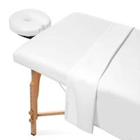 Drap plat de spa en coton microfibre taille personnalisée 80-100% ensemble de table housse de lit de qualité supérieure feuille de table de massage de caractère
