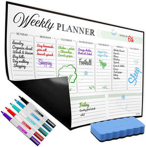 Magnetic Dry-<b>Erase</b> Soft Whiteboard Sticker Weekly and Monthly Schedule Option - Product Image 2