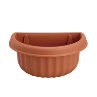 Pot de fleur semi-circulaire en plastique suspendu au mur pour jardin vente en gros