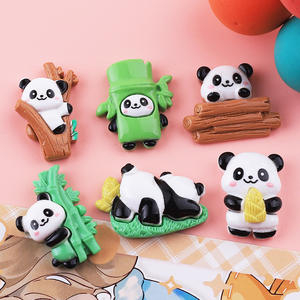 Nueva llegada Panda Multi-estilo lindo Animal resina encantos para DIY crema pegamento teléfono caso sombreros Material Accesorios - Product Image 1