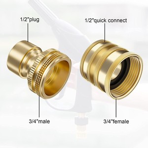 Xi Yi High Pressure Cleaner Adapter M22 14mm To 3/8 Inch Brass <b>Quick</b> Connect Kit For Water Pipe Cleaning Gun <b>Link</b> - Product Image 3