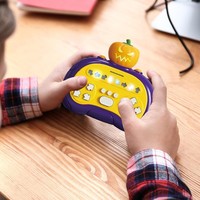 Mini Máquina de Ritmo Portátil de Plástico para Navidad y Halloween, Juego de Presión Rápida con Luces, Educativo