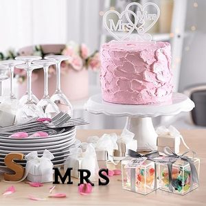 Acrylic Wedding Guest Box <strong>Plastic</strong> <strong>Square</strong> Cube with Lid Mini Acrylic <strong>Containers</strong> Display Box for Wedding Bridal Shower - Product Image 5