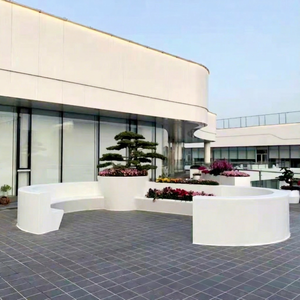 Banc de jardin extérieur en fibre de verre Duke, résistant à l'eau, durable, pour aménagement paysager, pots de fleurs, mobilier extérieur Taxpayers - Product Image 1