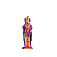 Botella de Licor de Whisky de Cerámica Colorida con Capacidad Personalizada, Pintada a Mano, con 2 Esqueletos y Llama Ardiente, con Tapa de Calavera