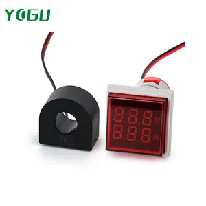 YOGU Ad101-22vam 22毫米黄色圆形发光二极管指示灯电压表电流表数显安培电压表指示灯指示灯
