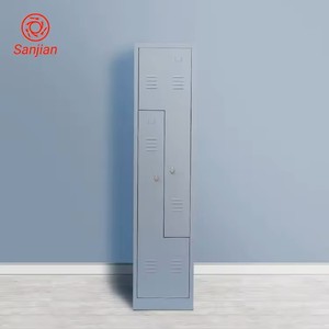 Sanjian nouveau design gris <span class=keywords><strong>6</strong></span> porte battante chambre Z/LShape vêtements placard de rangement armoire métal armoire acier casier - Product Image 6