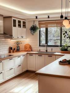 Mobili da <span class=keywords><strong>Cucina</strong></span> Rustici in Legno Grezzo più Venduti Set di Armadietti Ecologici in Legno con Finitura Atossica per Cucine Stile Rustico - Product Image 4