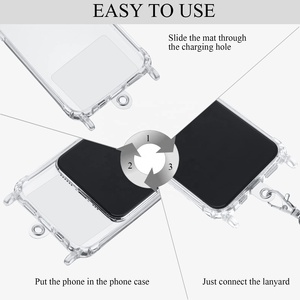 Phổ Điện Thoại Tether Tab Điện Thoại Di Động Dây Buộc Pad Trong Suốt PVC Dây Buộc Vá Gasket Cho Điện Thoại Di Động - Product Image 3