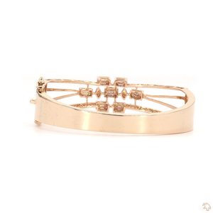 Pulsera de Diamantes de Oro Premium para Mujer, Diseño Clásico, Acabado Pulido Brillante, Ligera, Cómoda, Joyería de Moda, Regalo - Product Image 1
