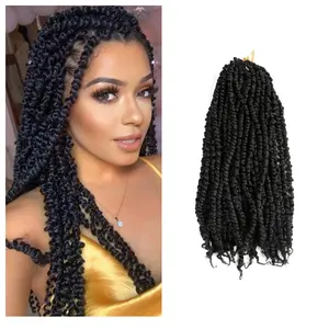 ANSWER Trança de cabelo 18 Polegadas Passion Twist Onda de água tranças de crochê extensões boêmias para mulher