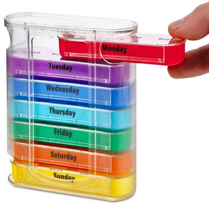 Venta al por Mayor de Organizadores de Pastillas Proins, Diseño Nuevo Personalizado, Caja Rectangular de Plástico para 7 Días, Cajón Portátil a Prueba de Humedad - Product Image 3