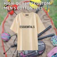T-shirts personnalisés en gros pour hommes, col rond, coupe ample, tricotés, vierges, en laine/acrylique 240g, couleur unie, haute qualité, grandes tailles jusqu'au 6XL