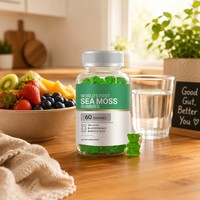 Gummies de mousse de mer irlandaise naturelle à formule personnalisée avec fucus et bardane pour soutenir la santé immunitaire, l'intestin et le bien-être général