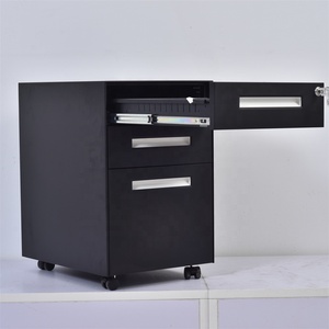 Muebles de oficina móvil de diseño moderno, archivadores móviles de almacenamiento de pedestal de escritorio de 3 cajones para cocina, uso escolar al aire libre - Product Image 5