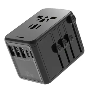 Adaptador Universal europeo de 30W PD tipo C 3.0A USB C, convertidor Internacional, enchufe de conversión de Turismo, adaptador de viaje