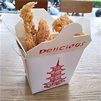 Caja para llevar China reciclable desechable blanca Contenedor de comida para llevar de fideos biológicos Perfecto para restaurantes para llevar