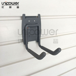 Heavy Duty Double <b>Hook</b> Wall Storage Garage <b>Tool</b> <b>Hook</b> Black And Gray Rectangle 30 Kg Load Capacity - Product Image 4