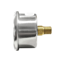 40mm Back Connection 40Mpa Pressure Gauge Stainless Steel Glycerine or Silicone Oil Fillable Manometer